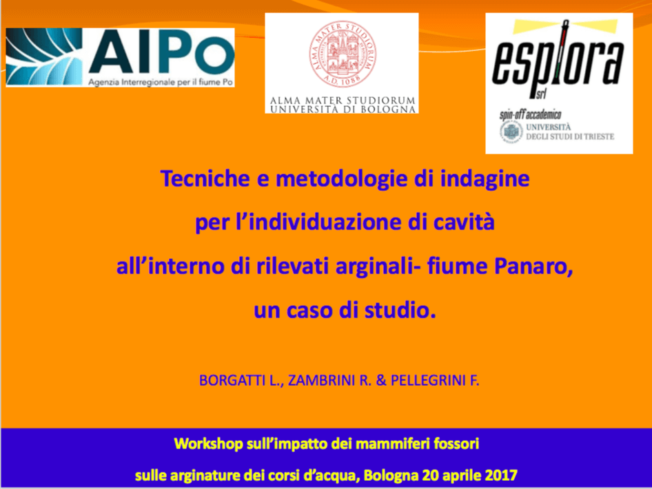 Workshop sull’impatto dei mammiferi fossori sulle arginature dei corsi d’acqua
