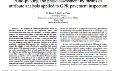 Auto-picking and phase assessment by means of attribute analysis applied to GPR pavement inspection