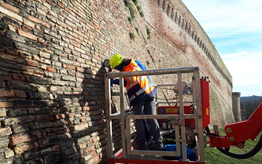 GEORADAR 2D SUL MURO DI CINTA DI CORINALDO